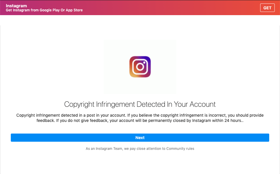 instagram infringement